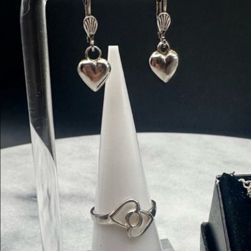 925 Silver Heart Jewelry Lot